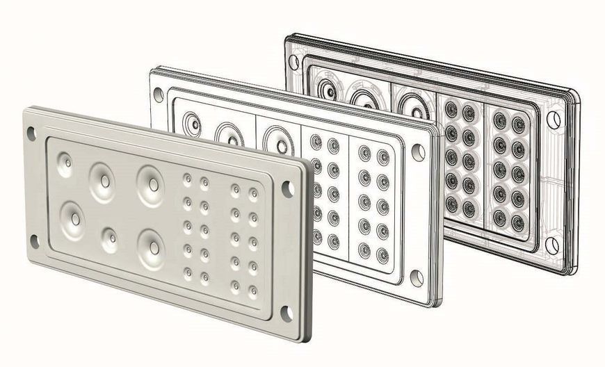 Мембранна панель введення кабелю IP65, арт.Т_26 654 01, 20x 4-10 мм. 2x 6-13 мм. 2x 5-10 мм. 2x 8-17 мм. Т_26 654 01 фото