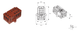 Клеммная колодка THB.029.A1A - CURRENT DISTRIBUTOR 3+3P SCREW IP00 THB.029.A1A фото 2