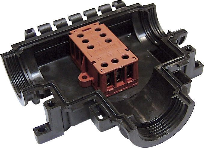 Розподільна коробка IP65 THB.211.A3A - BOX 3WAYS TERM BLOCK 3P SCREW D8-17 IP65 THB.211.A3A фото