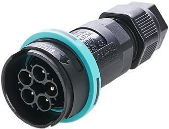 Промисловий роз'єм вилка-розетка THB.405.A2A + THB.405.B2A- CONNECTOR 20A 5pin cable D7-14 IP68 THB.405.A2A+THB.405.B2A фото