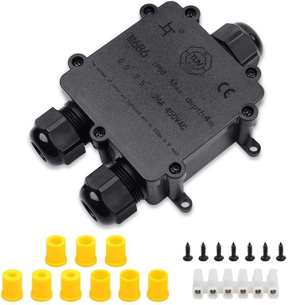 Коробка розподільна зовнішня IP68 SWT.M686- Y 3pin, 24A, 450V, діаметр кабелю 4-14мм. SWT.M686- Y фото