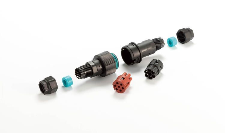 Промышленный разъем THB.405.A2E+THB.405.B2E - CONNECTOR 17,5A 6pin CABLE SCREW D7-14 IP68 THB.405.A2E+THB.405.B2E фото