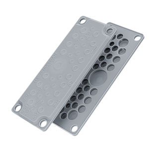 Фланець для введення кабелю в шафу LMC 35 LIGHT GREY FL21 IP44 35 входів: 2 x 6-11mm, 14 x 7-12mm, 16 x 10-14mm, 2 x 12-18mm, 1 x 15-32mm UL94 HB LMC 35 фото