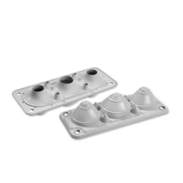 МЕМБРАННА ПАНЕЛЬ ВВЕДЕННЯ КАБЕЛЯ MC 3/7 LIGHT GREY UL94 V-0 IP66/IP67 2 x 24-54mm, 1 x 30-60mm, 4 x 10-14mm MC 3/7 фото
