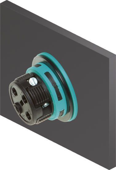 З'єднувач кабельний THB.391.B4A.L - MINI-CONNECTOR PANEL 4P SCREW D7-13,5 IP68 NUT THB.391.B4A.L фото