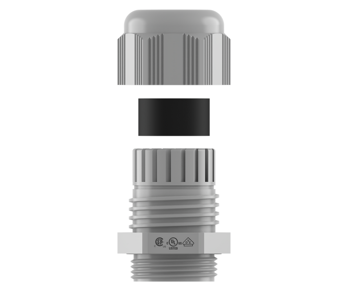 Кабельний ввід PG 36 CABLE GLANDS BİMED L.GRAY (сер.) поліамід, діаметр кабелю 22,0-36,0 мм. BS-18 BMD фото