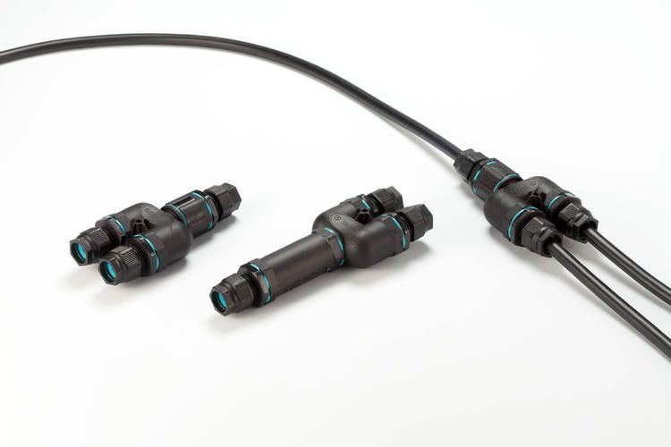 Кабельный разветвитель ip68 THB.399.D9B - CONNECTOR Y 3+3P SCREW D8-17/8-17 IP68 THB.399.D9B фото
